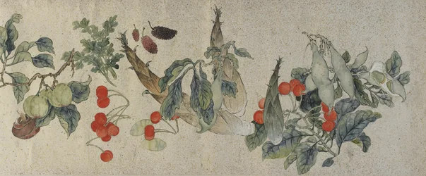 Légumes et fruits, dynastie Qing, 1828
